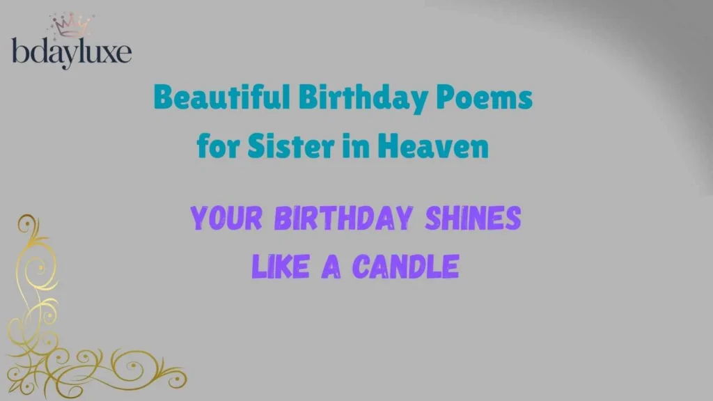 Beautiful Birthday Poems for Sister in Heaven