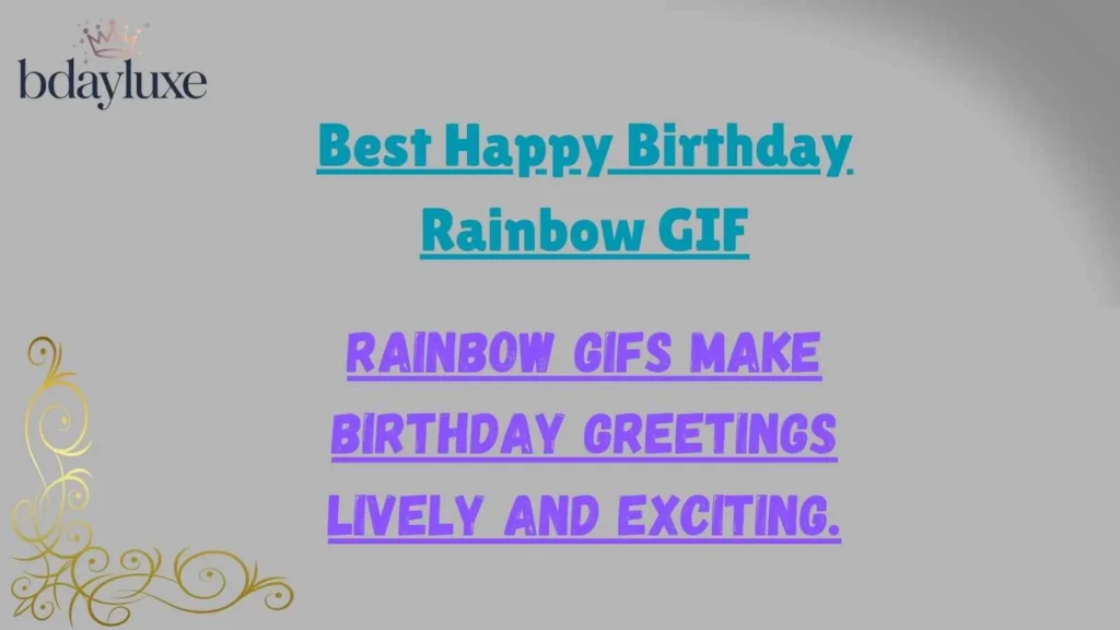 Best Happy Birthday Rainbow GIF