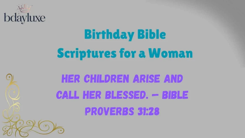 Birthday Bible Scriptures for a Woman