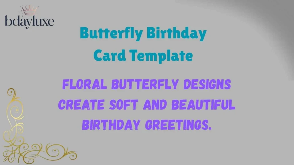 Butterfly Birthday Card Template