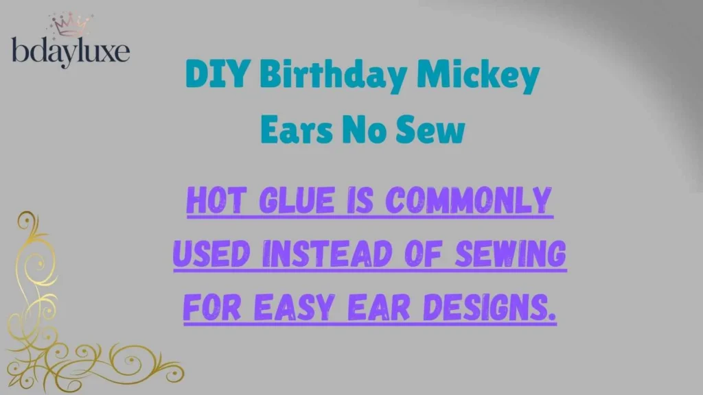 DIY Birthday Mickey Ears No Sew