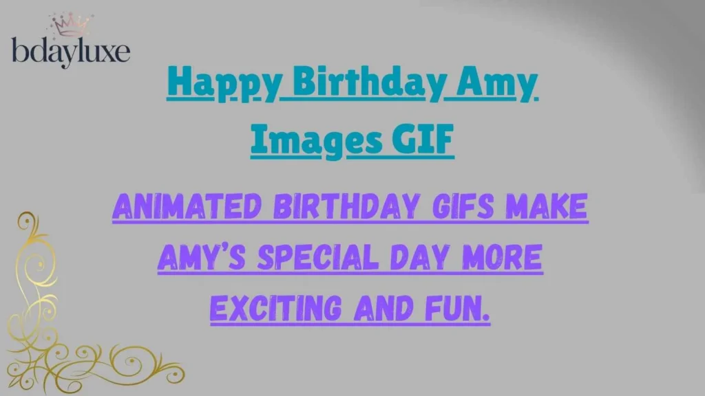 Happy Birthday Amy Images GIF