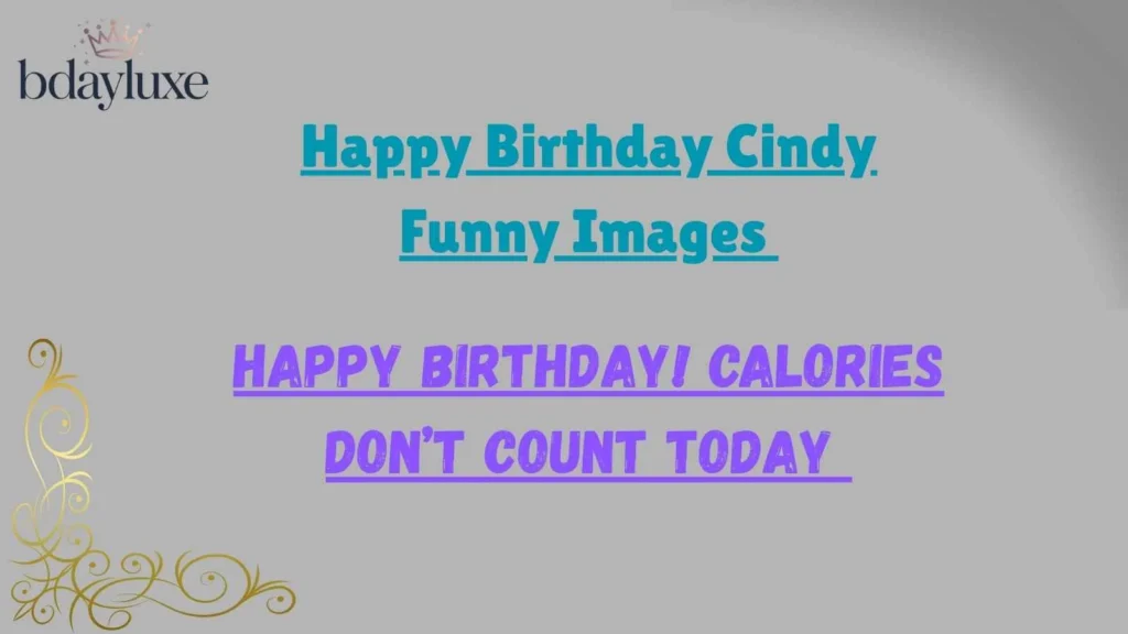 Happy Birthday Cindy Funny Images 