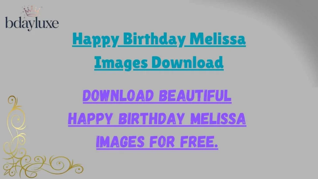 Happy Birthday Melissa Images Download