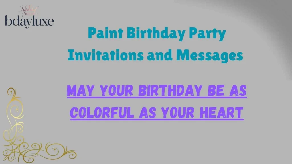 Paint Birthday Party Invitations and Messages 