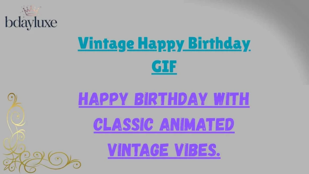 Vintage Happy Birthday GIF