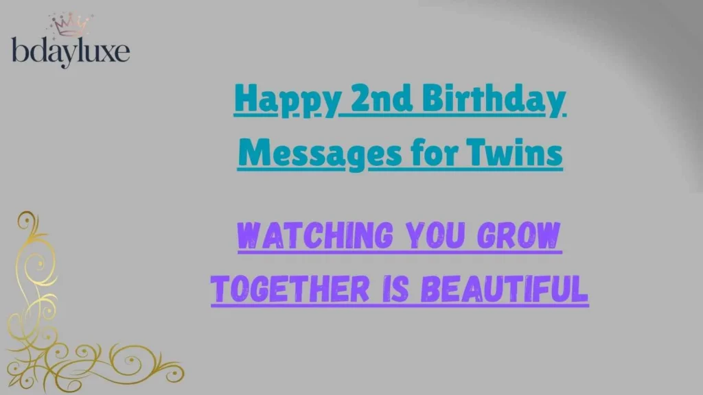 Happy 2nd Birthday Messages for Twins