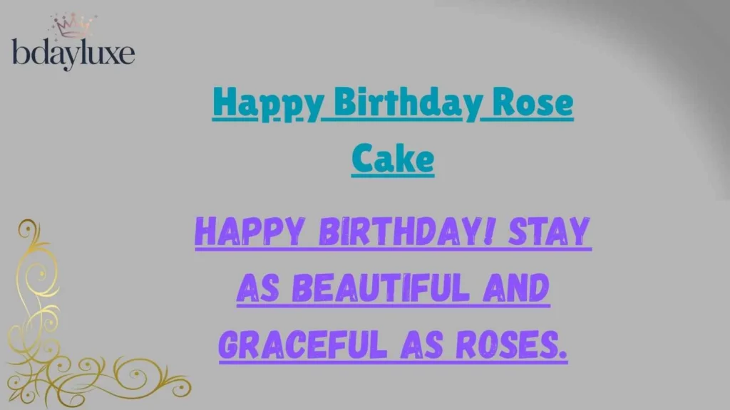Happy Birthday Rose Cake