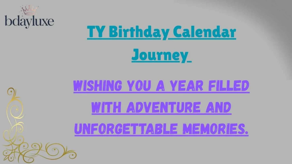 TY Birthday Calendar Journey 