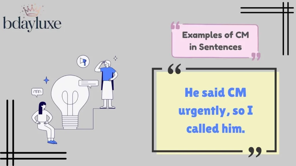 Examples of CM in Sentences