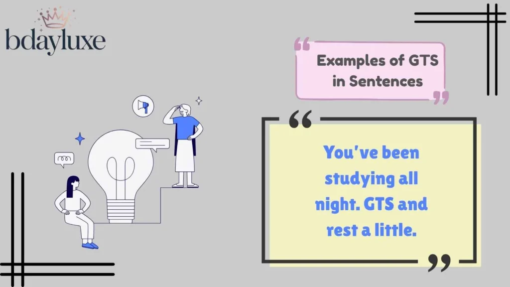 Examples of GTS in Sentences