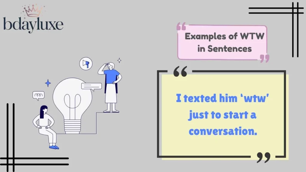Examples of WTW in Sentences