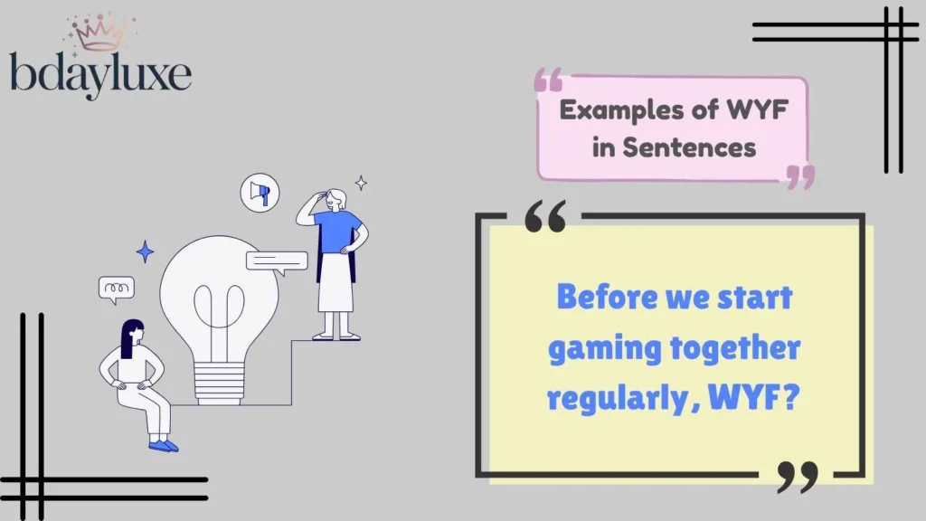 Examples of WYF in Sentences
