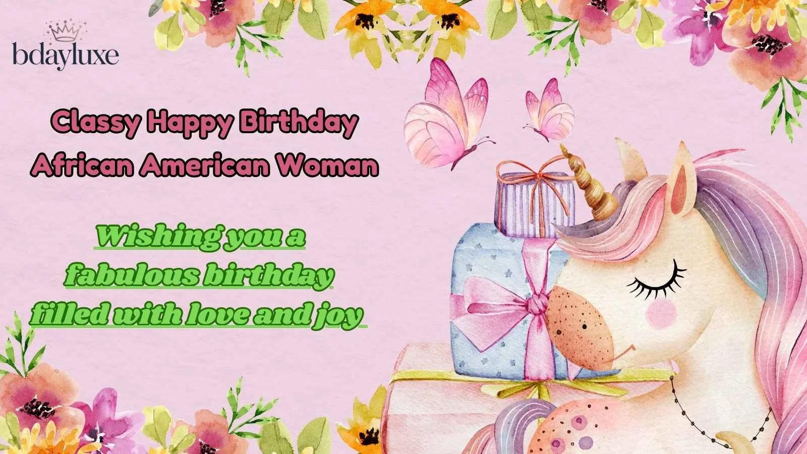 Classy Happy Birthday African American Woman