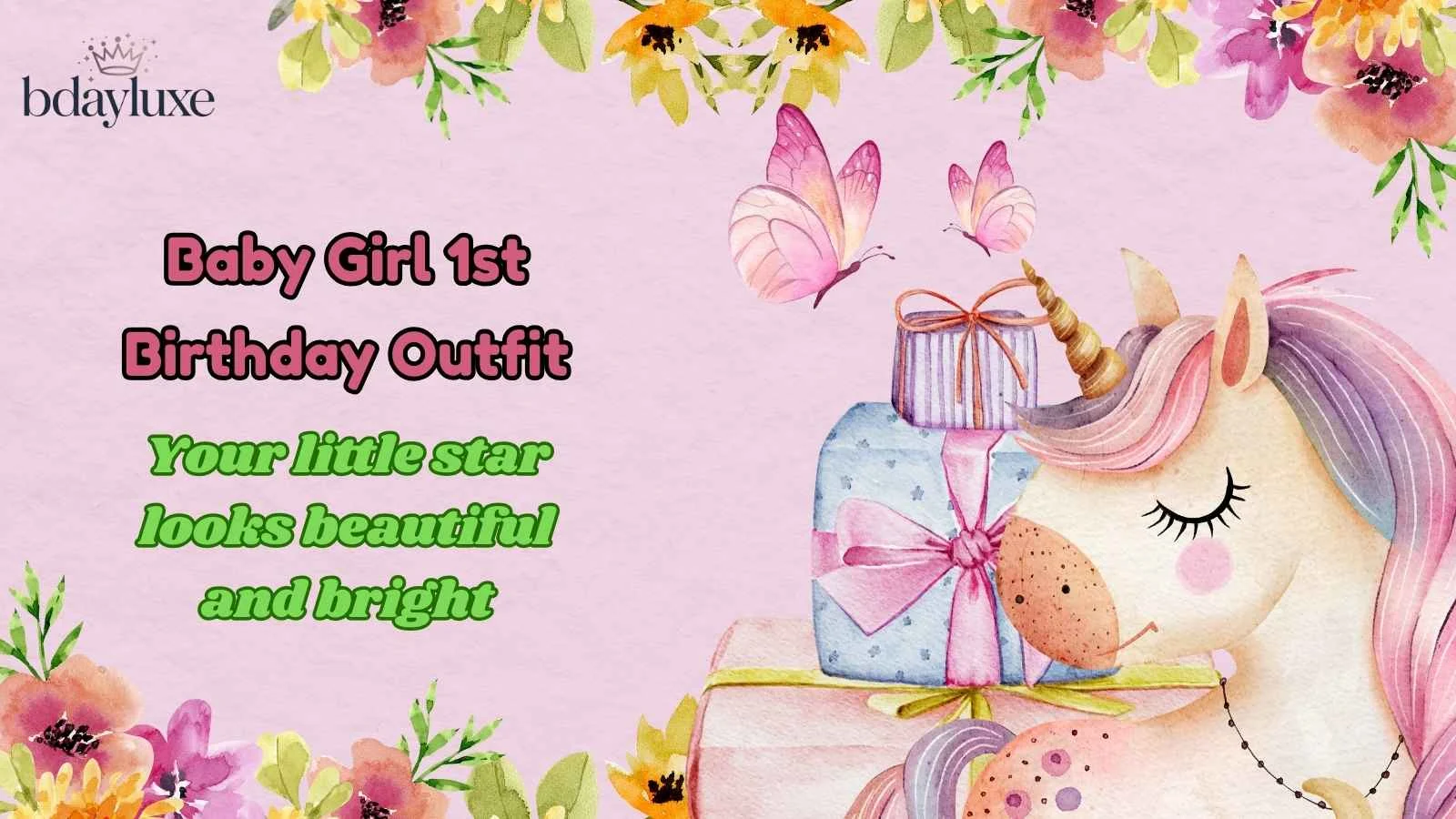 Baby Girl 1st Birthday Outfit