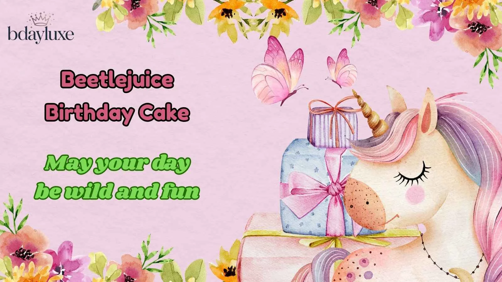 Beetlejuice Birthday Cake