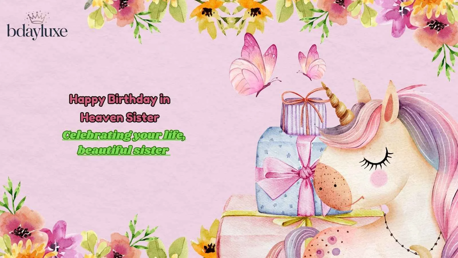 Happy Birthday in Heaven Sister