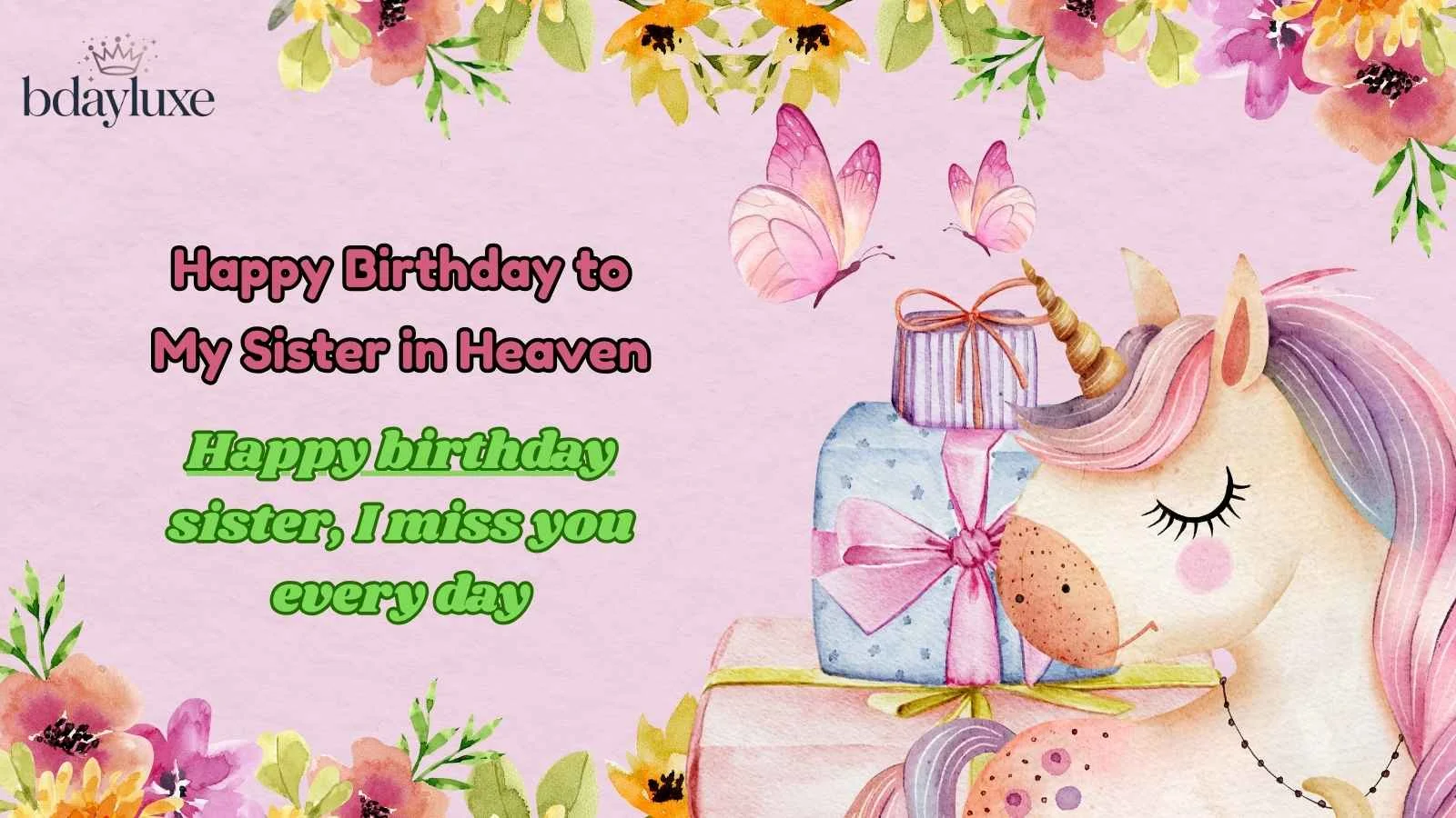 Happy Birthday to My Sister in Heaven