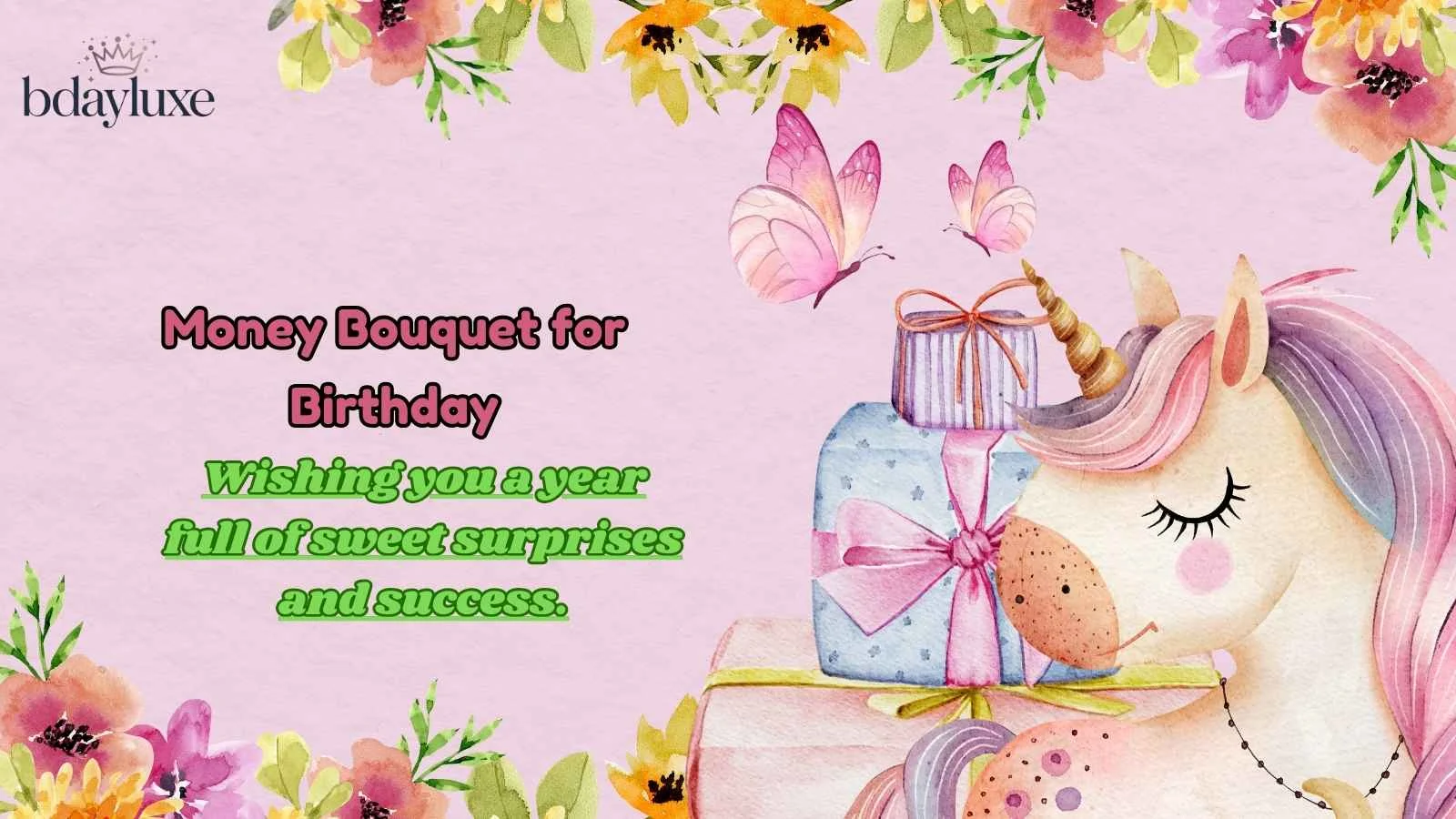 Money Bouquet for Birthday