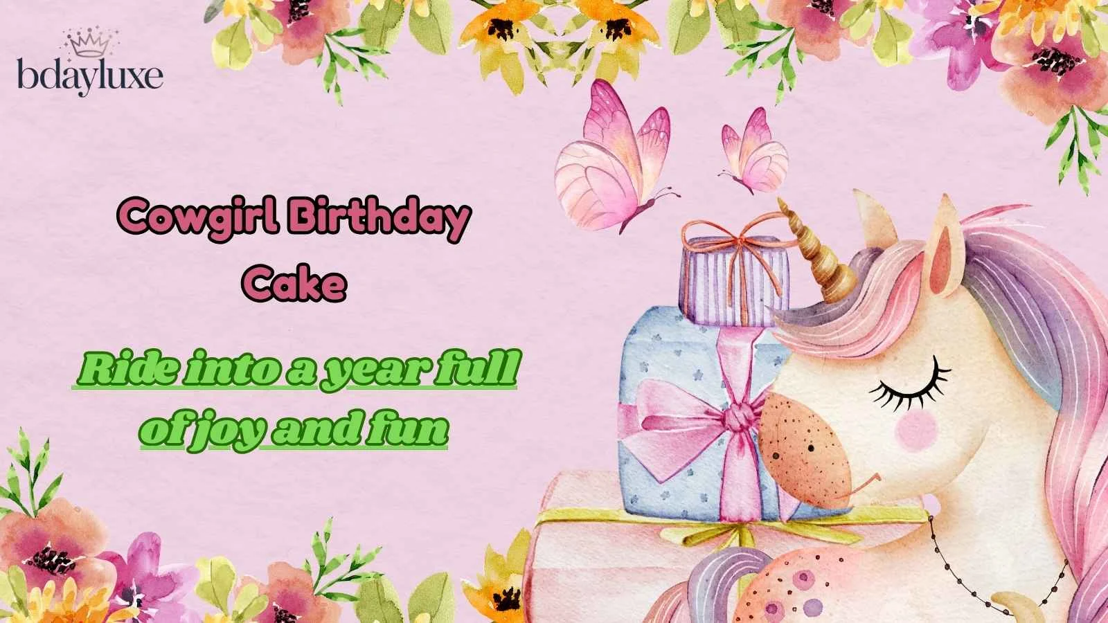 Cowgirl Birthday Cake