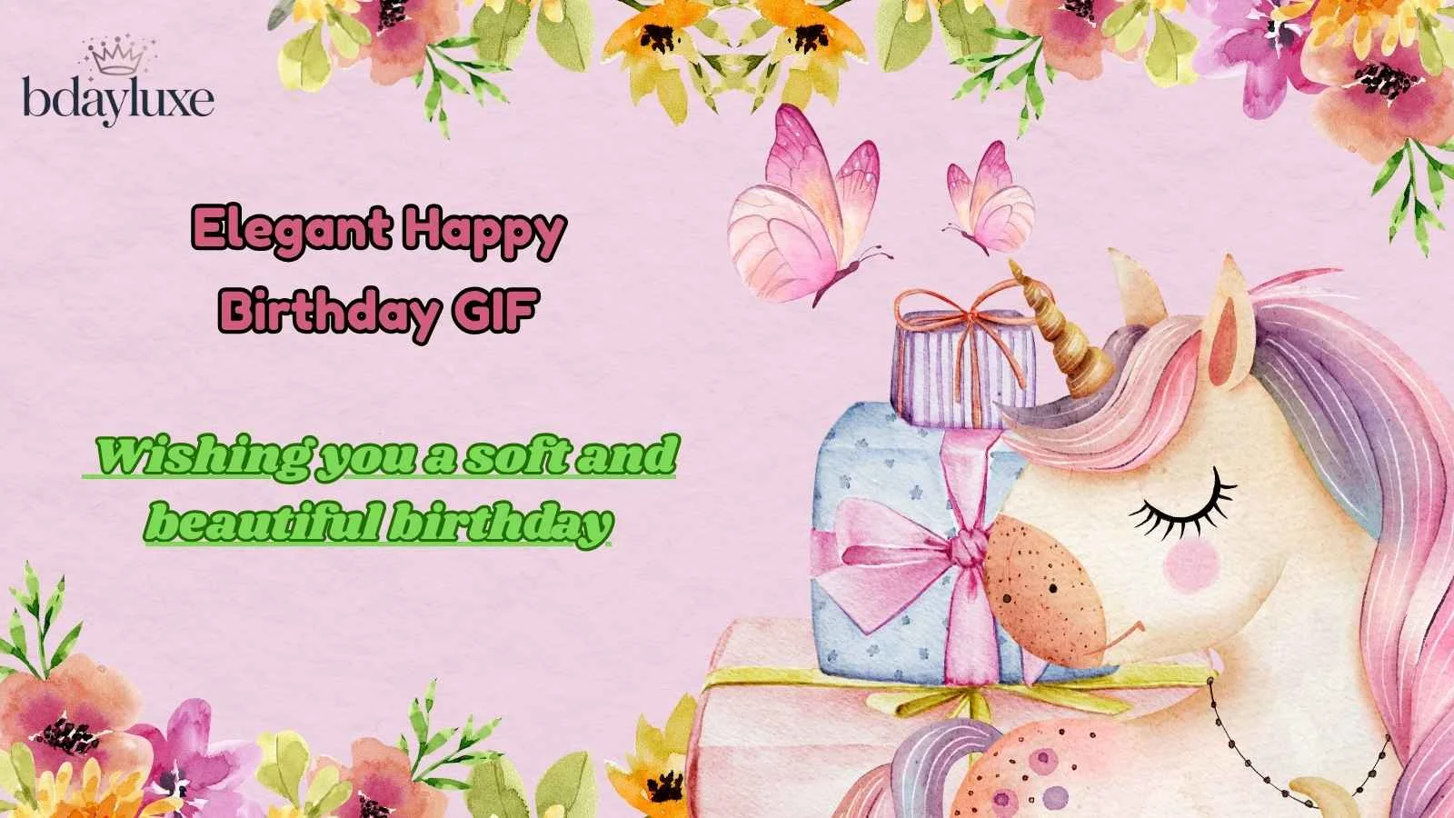 Elegant Happy Birthday GIF
