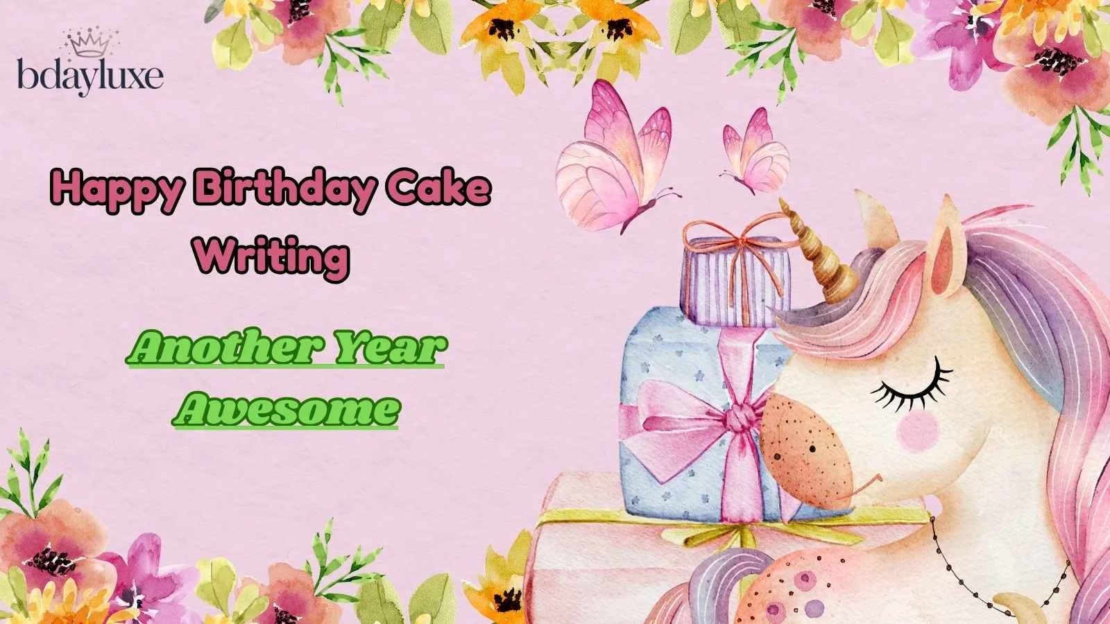 Happy Birthday Cake Writing