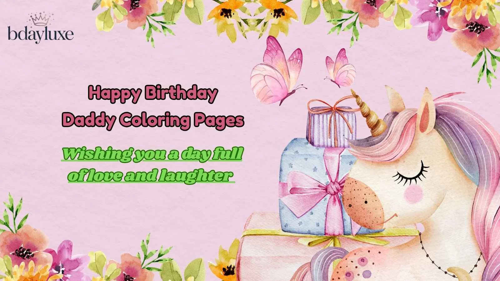 Happy Birthday Daddy Coloring Pages