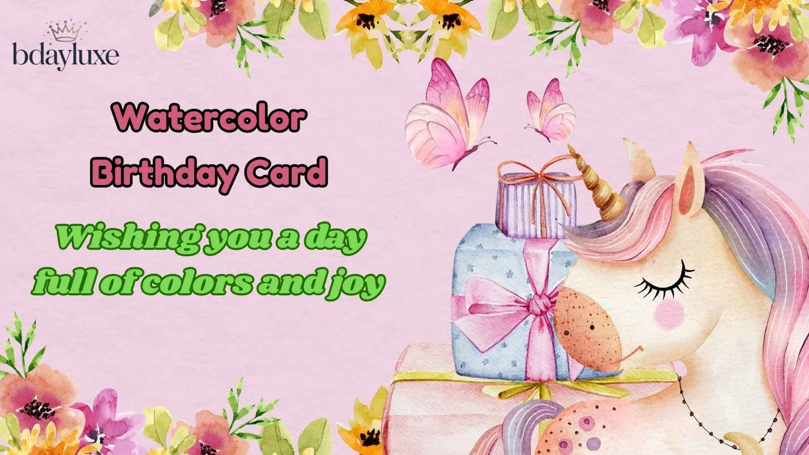 Watercolor Birthday Card