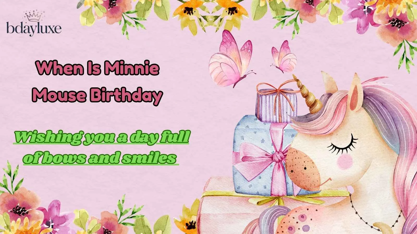 When Is Minnie Mouse Birthday