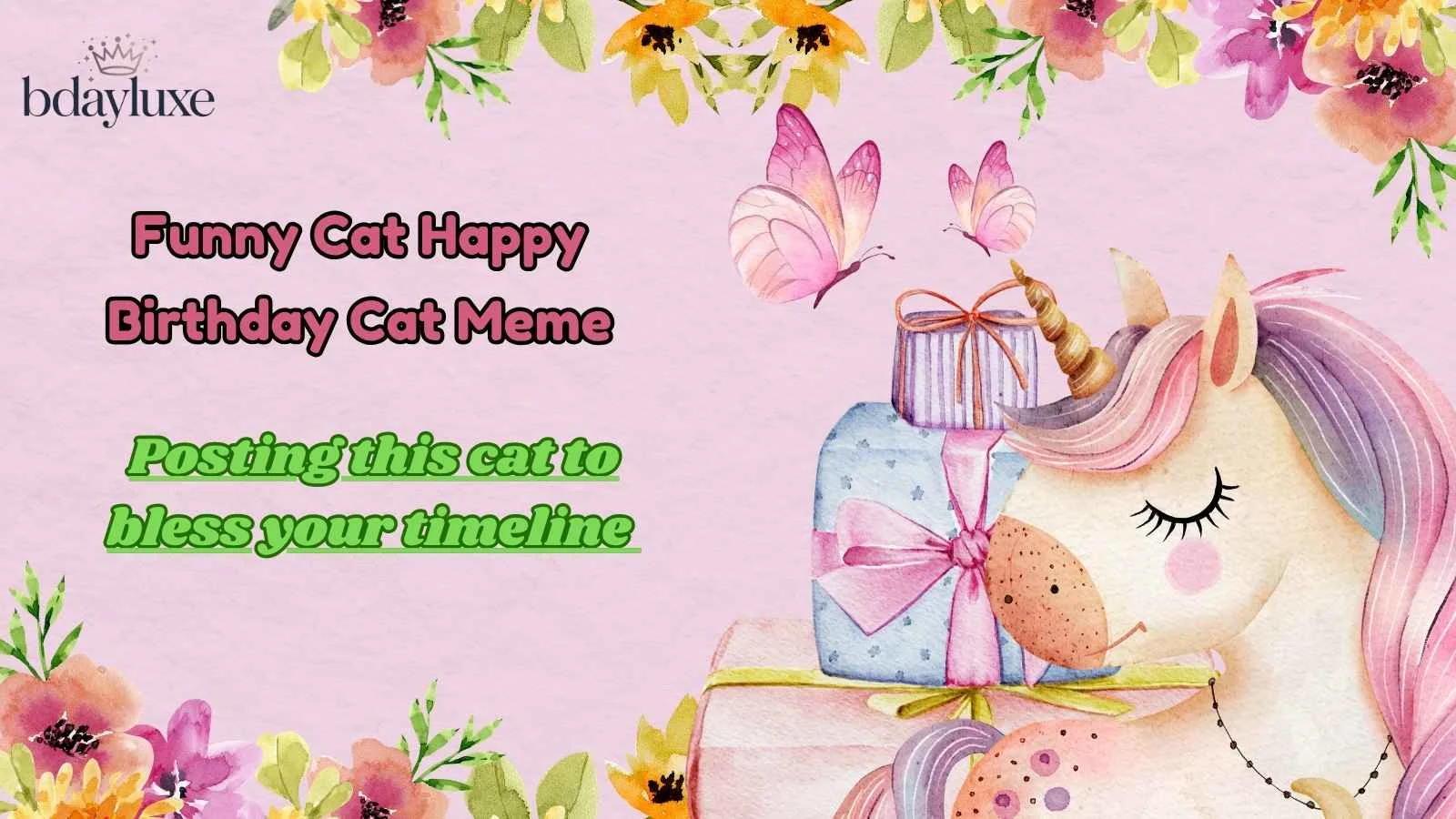 Funny Cat Happy Birthday Cat Meme