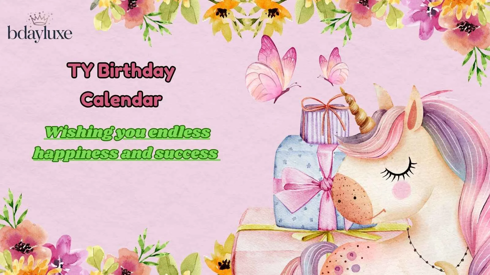 TY Birthday Calendar